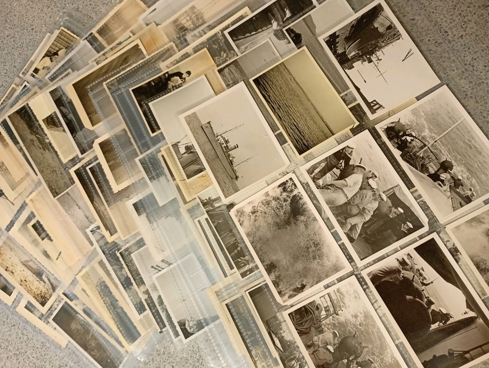 140 x Original WW2 German Kriegsmarine Photo Album Pictures Minesweeping Service