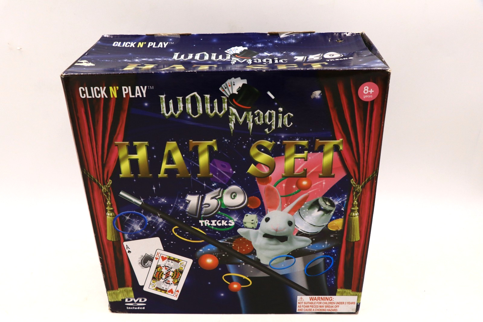 Click n Play The Wow Magic Hat Set Magician 150 Tricks NEW