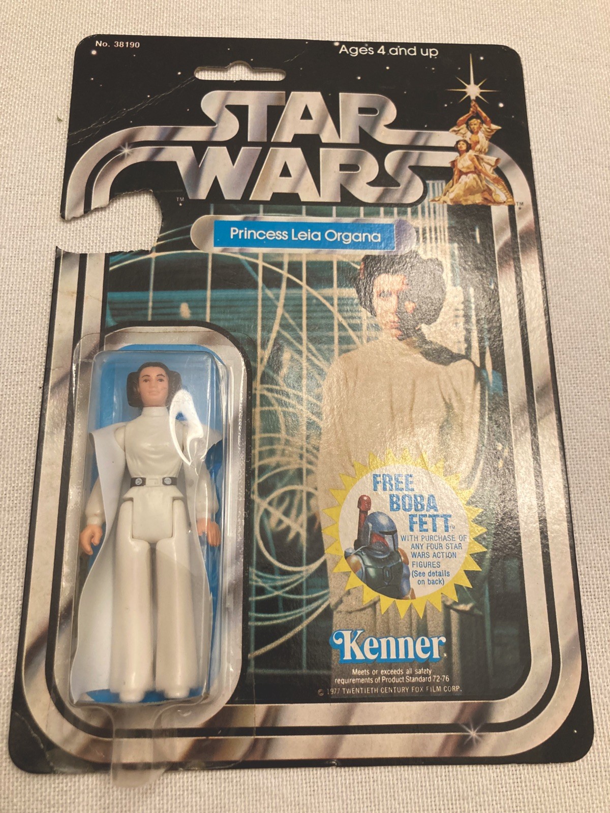 Vintage Kenner 1977 Star Wars Princess Leia Organa Carded Action Figure