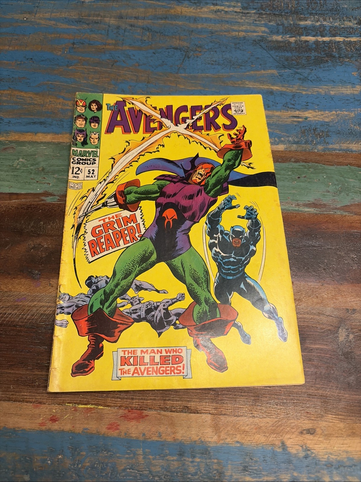 Marvel Comics The Avengers #52 1968 Grim Reaper in WonderMan Show MCU