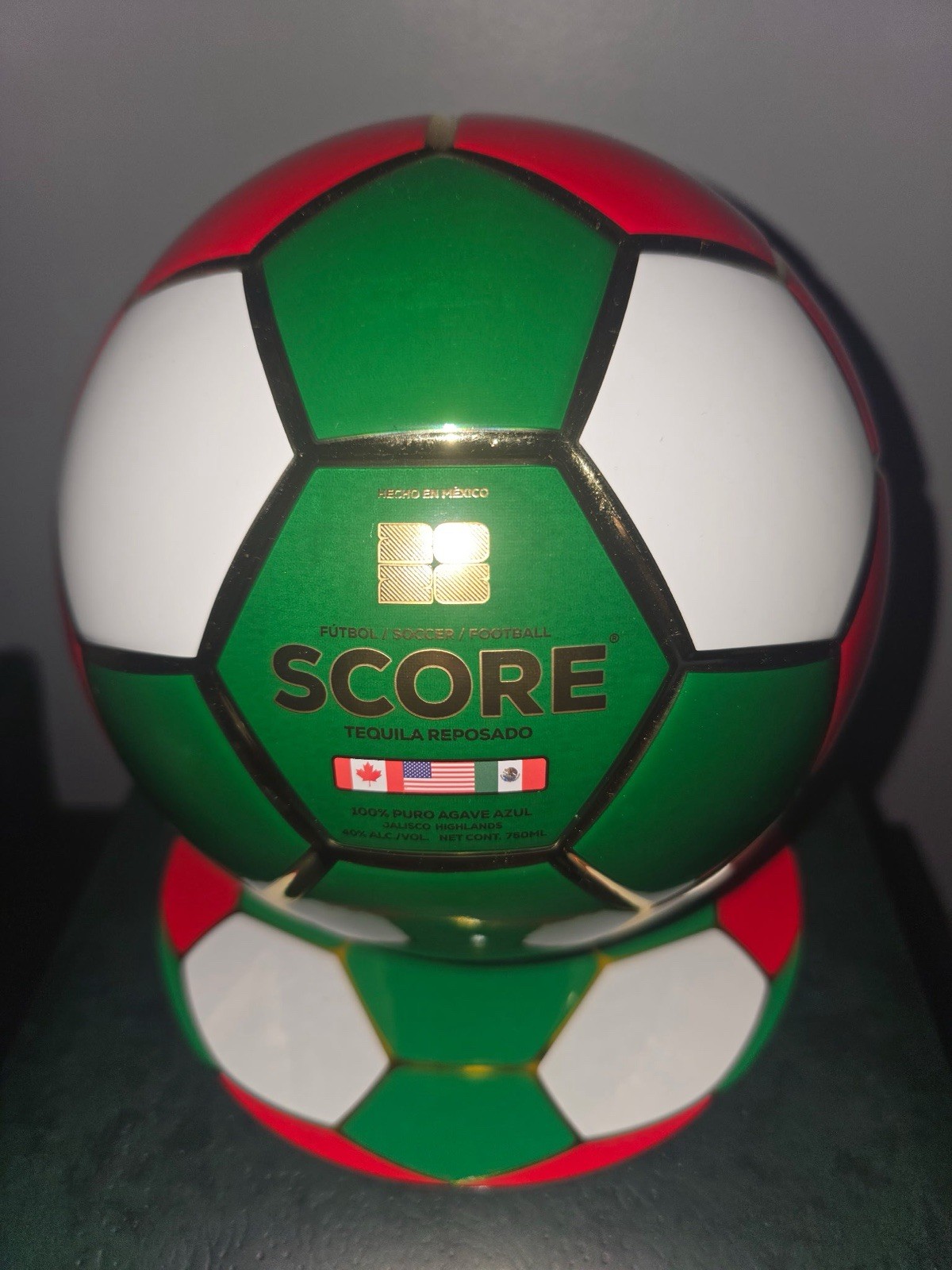 Score Tequila Reposado 2026 World Cup Mexico Limited Edition Ball Decanter-Empty