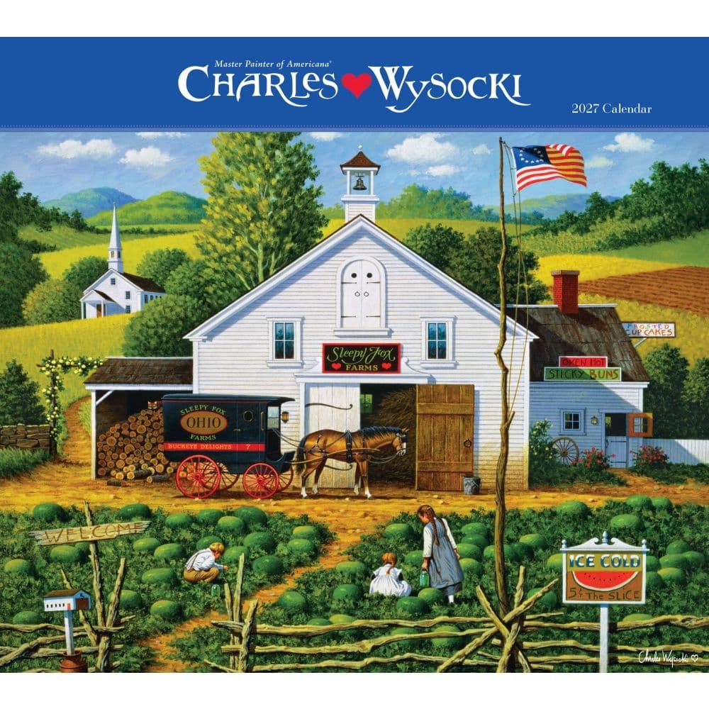 CHARLES WYSOCKI - AMERICANA - 2027 WALL CALENDAR - BRAND NEW - 270963