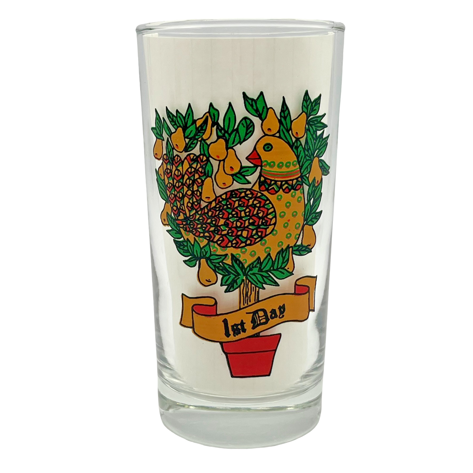 Indiana Glass 12 Days of Christmas 12oz Drinking Glasses 5.5
