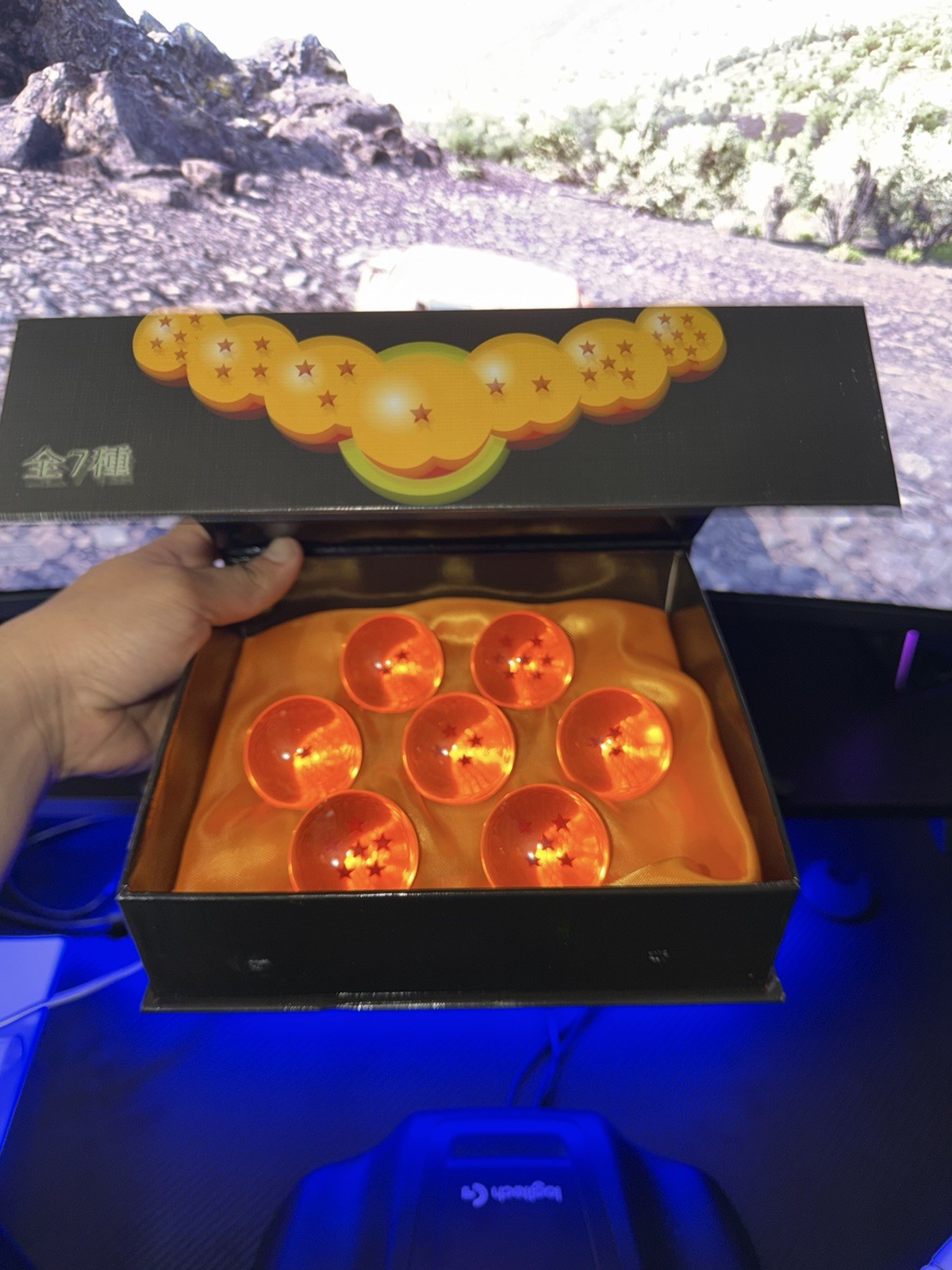 New Dragon Ball Z Stars Crystal Glass  Ball 7pcs with Gift Box LARGE 5.7CM