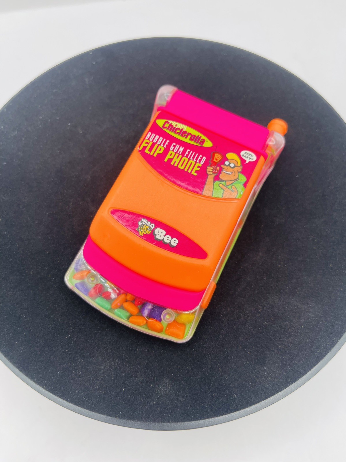 Vintage Chiclerolla Bubble Gum Plastic Cell Phone Chiclets Holder Toy 1995