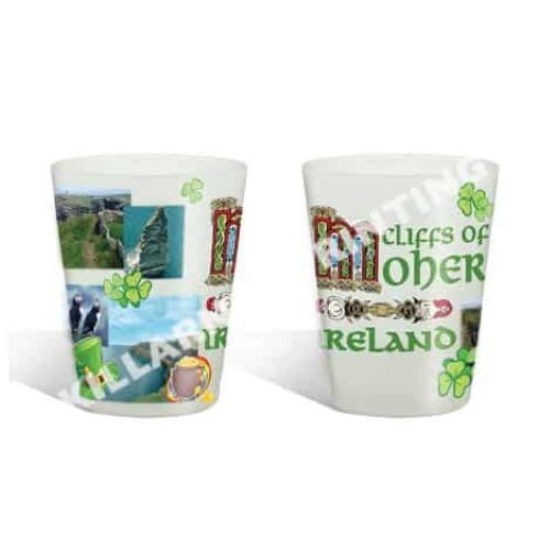 Killarney Irish Cliffs of Moher Frosted Shot Glass Kitchenware Party Drinks Bar