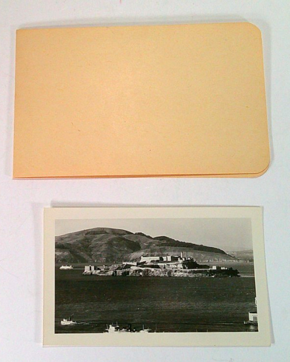Vintage Alcatraz Island Souvenir Black & White Photograph CA in Orig Holder