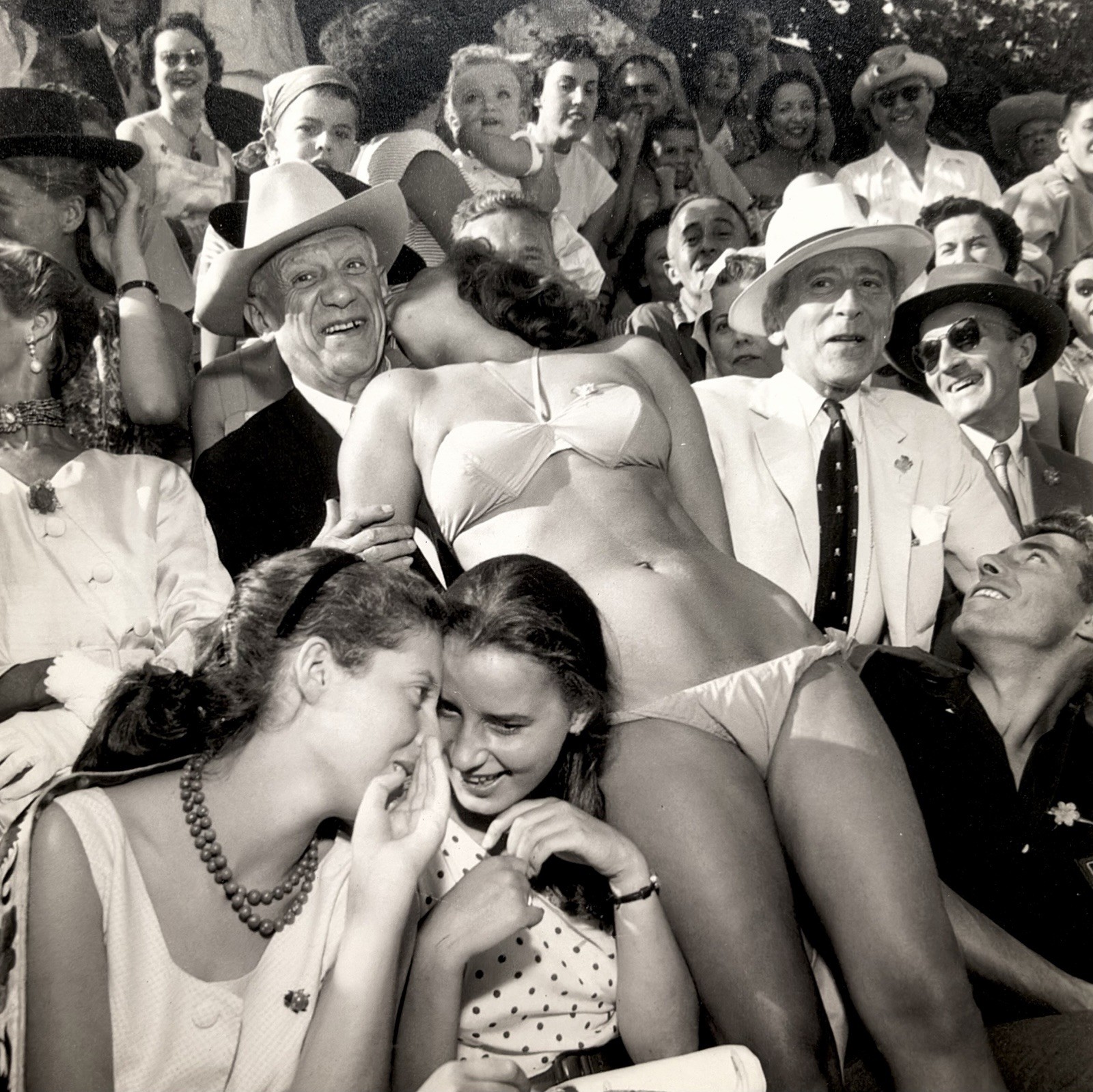 Pablo Picasso, Jean Cocteau, Bikini & Corrida, Vallauris, Vintage Print, 1956 »