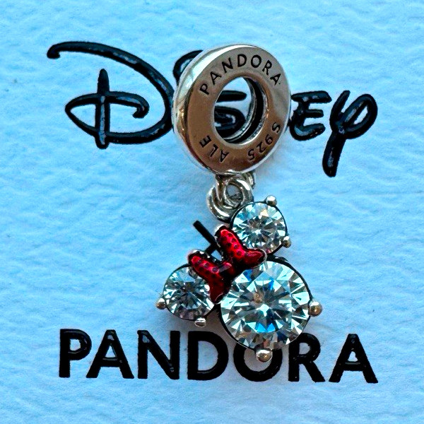 Pandora Disney Minnie Mouse Silhouette Dangle Charm 793533C01 Sterling Silver
