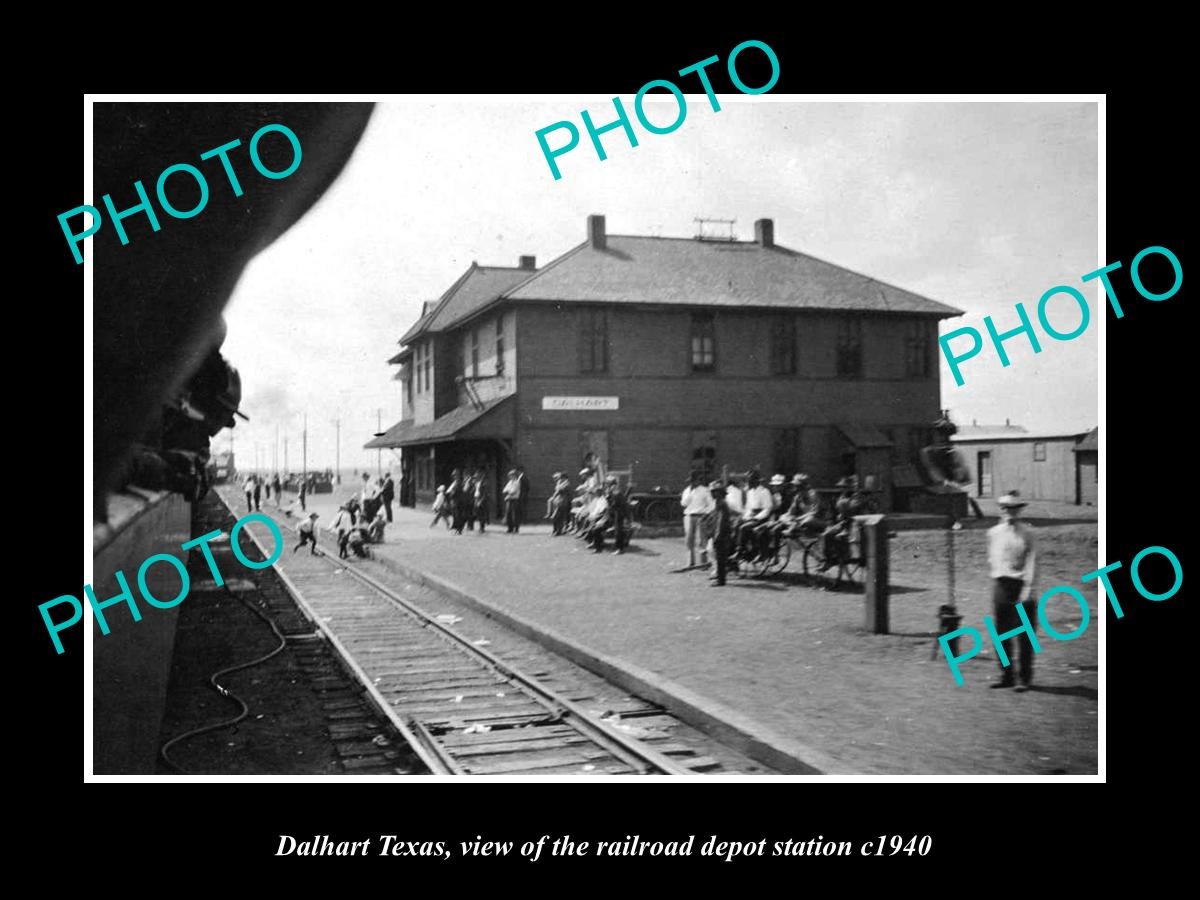 Dalhart Texas The Railroad Depot Station c1940 Large Historic Old Photo
