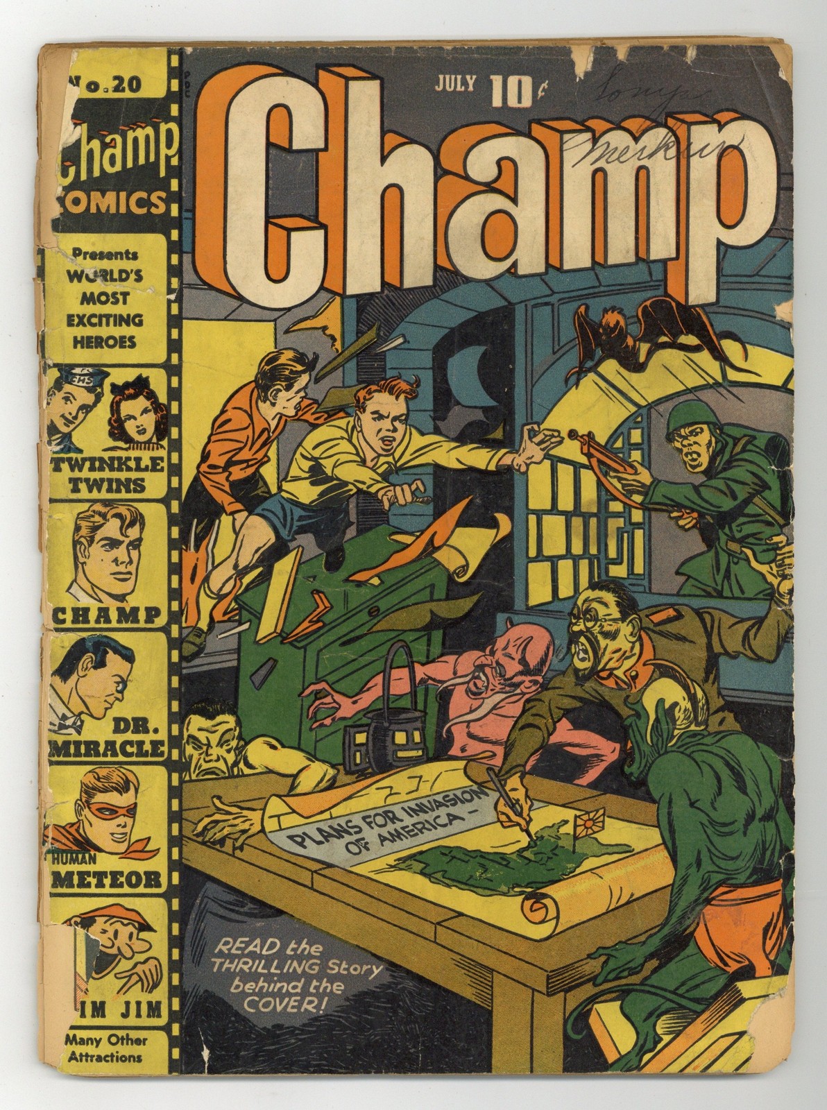 Champ Comics #20 PR 0.5 1942