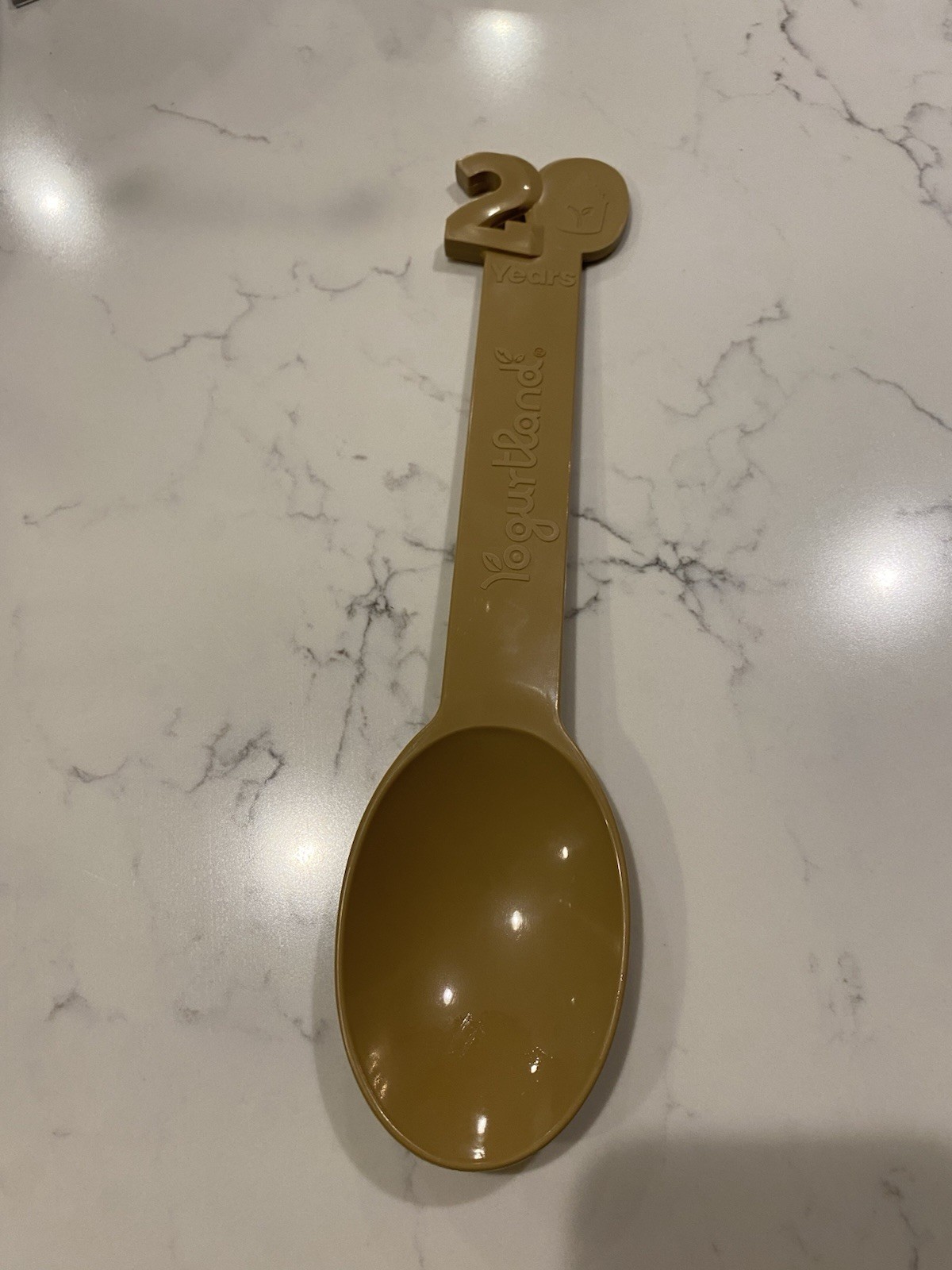 Yogurtland Giant 12” Cappuccino Spoon. XL Oversized Frozen Yogurt Dessert. LE