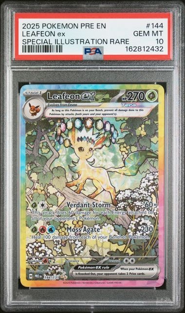 PSA 10 Leafeon EX 144/131 Prismatic Evolutions Special Illustration Rare Pokemon
