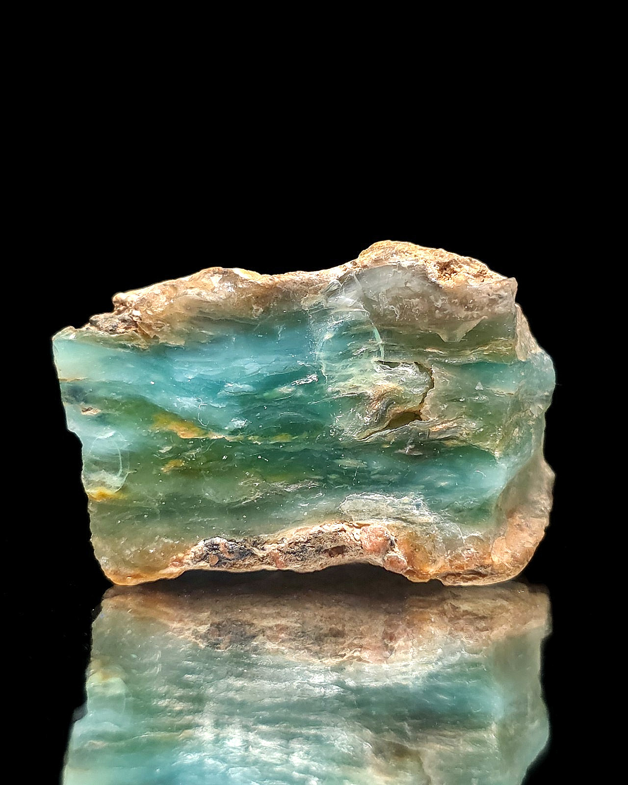 Natural Peruvian Blue Opal Untreated Rough Collectible specimen 35x23 mm