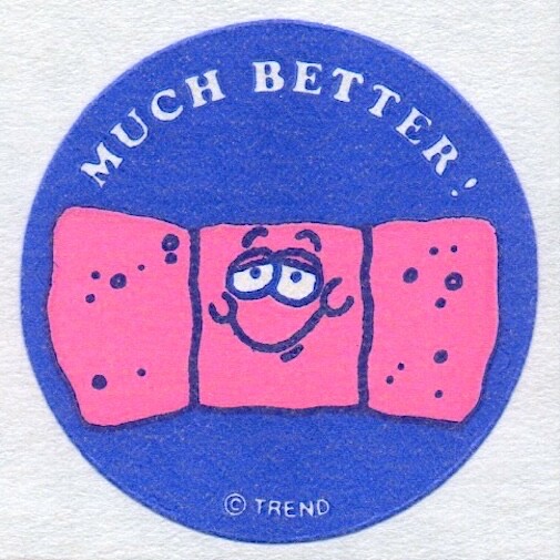 Trend Scratch And Sniff Bandage Band Aid Matte Stinky Stickers Single TM Vtg 80s