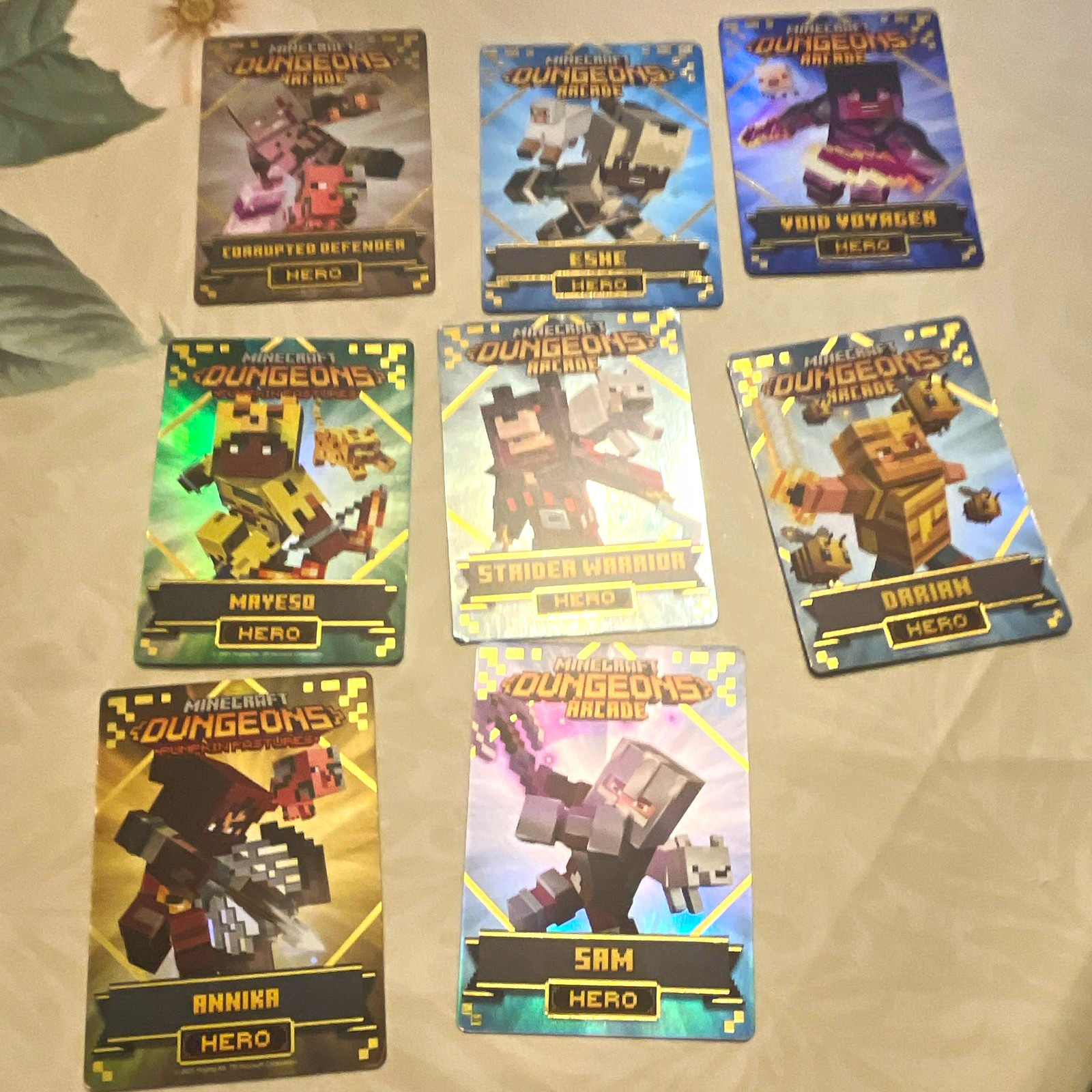 Minecraft Dungeons Arcade Hero Card Lot (8)Series 3-5