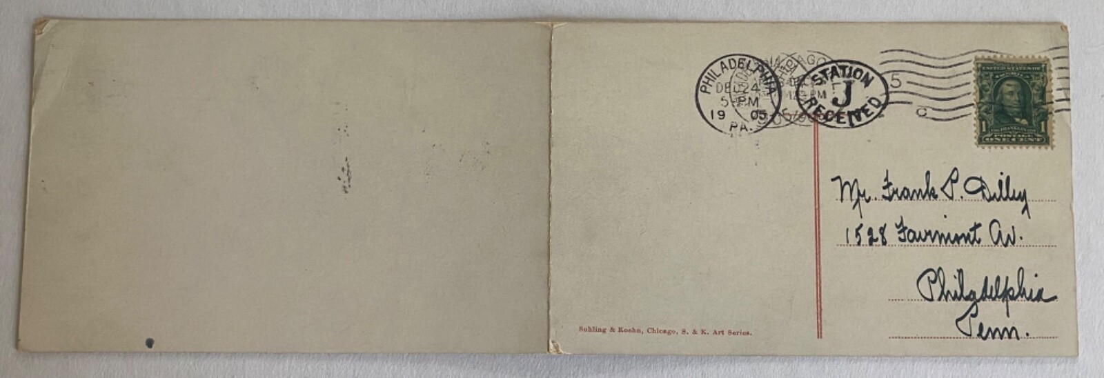 Antique Postcard Inter. Live-Stock Expo Chicago IL Fold-out 1905 Postmark