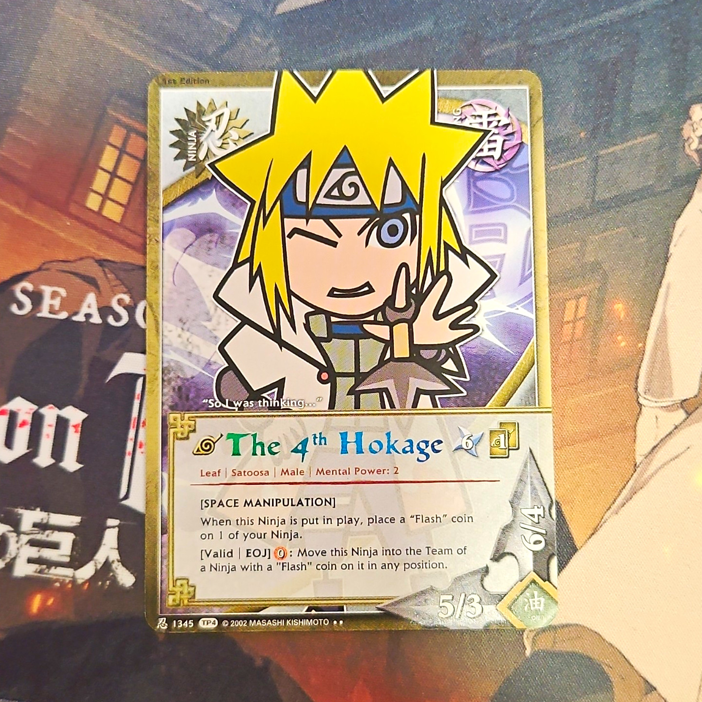 Bandai Naruto CCG Vintage The 4th Hokage  Chibi #1345 1st Edition 2002