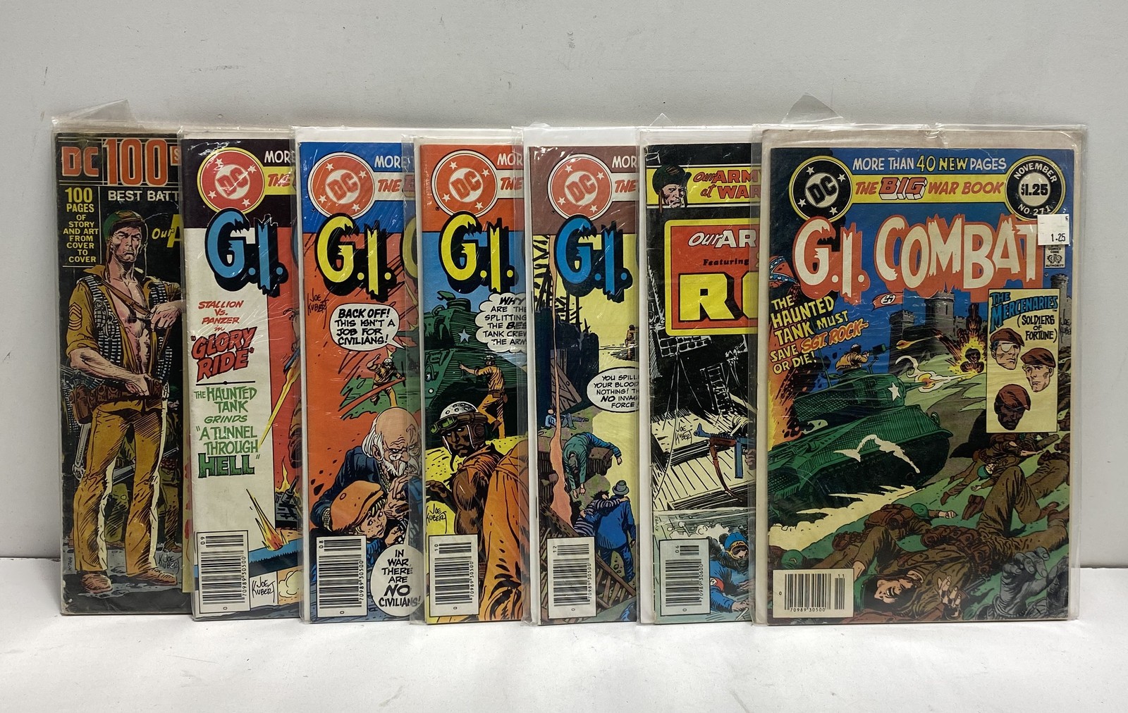 DC Comics War Lot 7 G.I. Combat Our Army at War Sgt Rock Haunted Tank 1980s