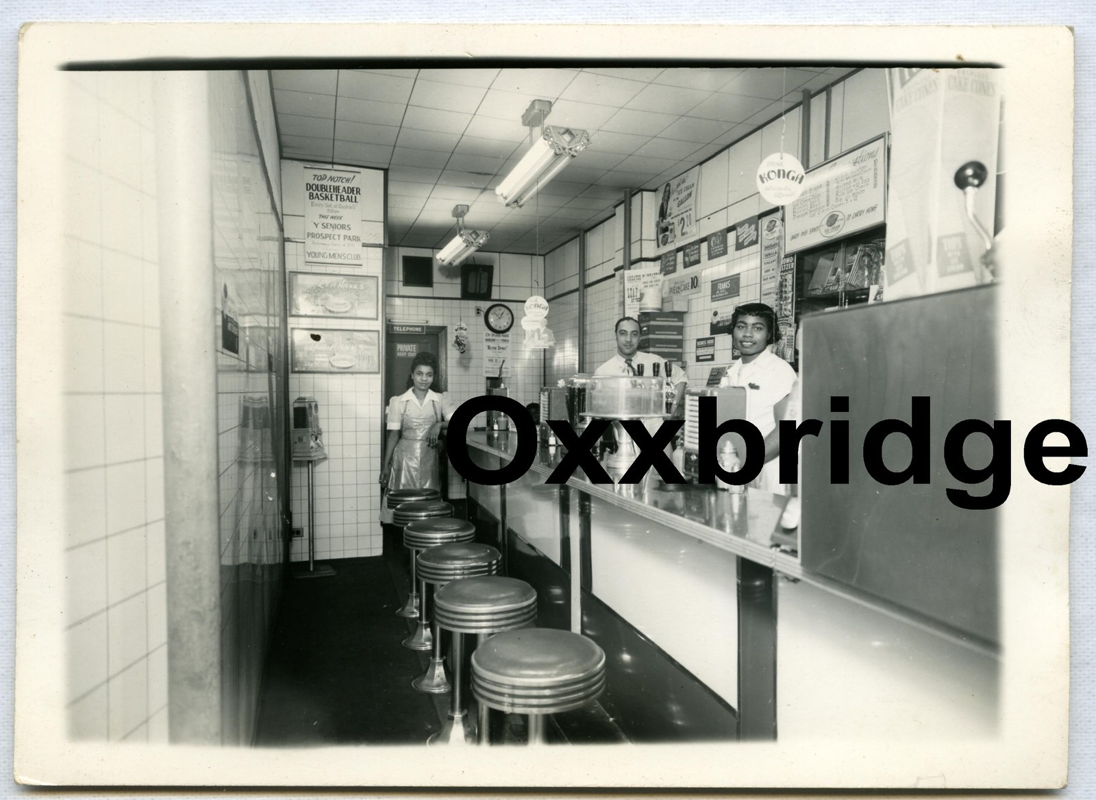 African American Diner Black Owned Restaurant 1940 Harlem NYC Business Photo 