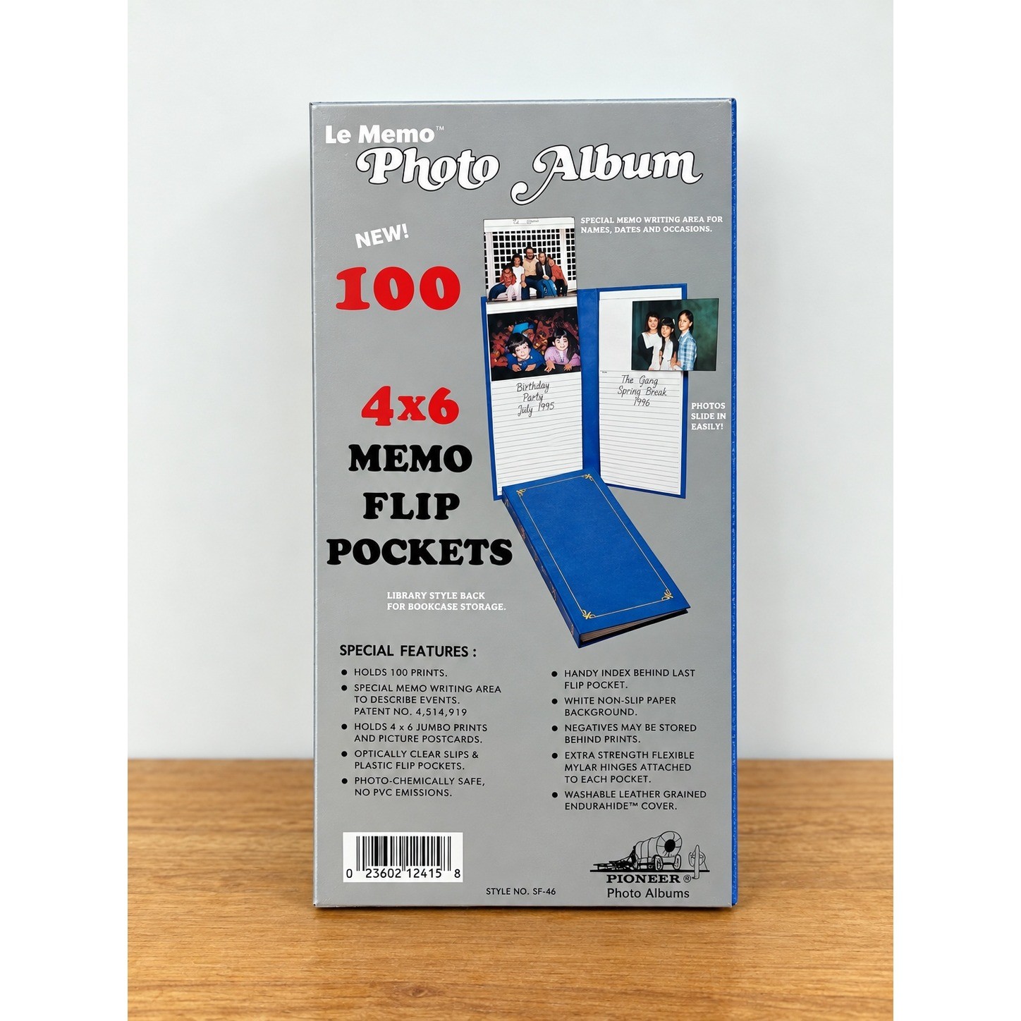 Pioneer Le Memo Black Photo Album 100 4x6 Memo Flip Pockets NEW Sealed Vintage