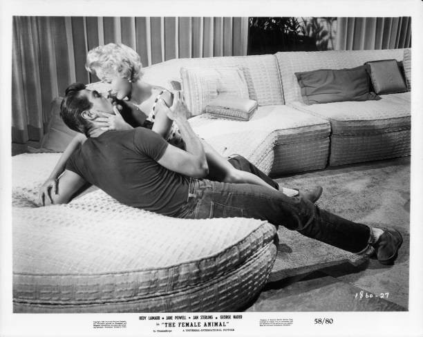 George Nader Jane Powell are about to kiss The Female Animal 1958 Old Photo