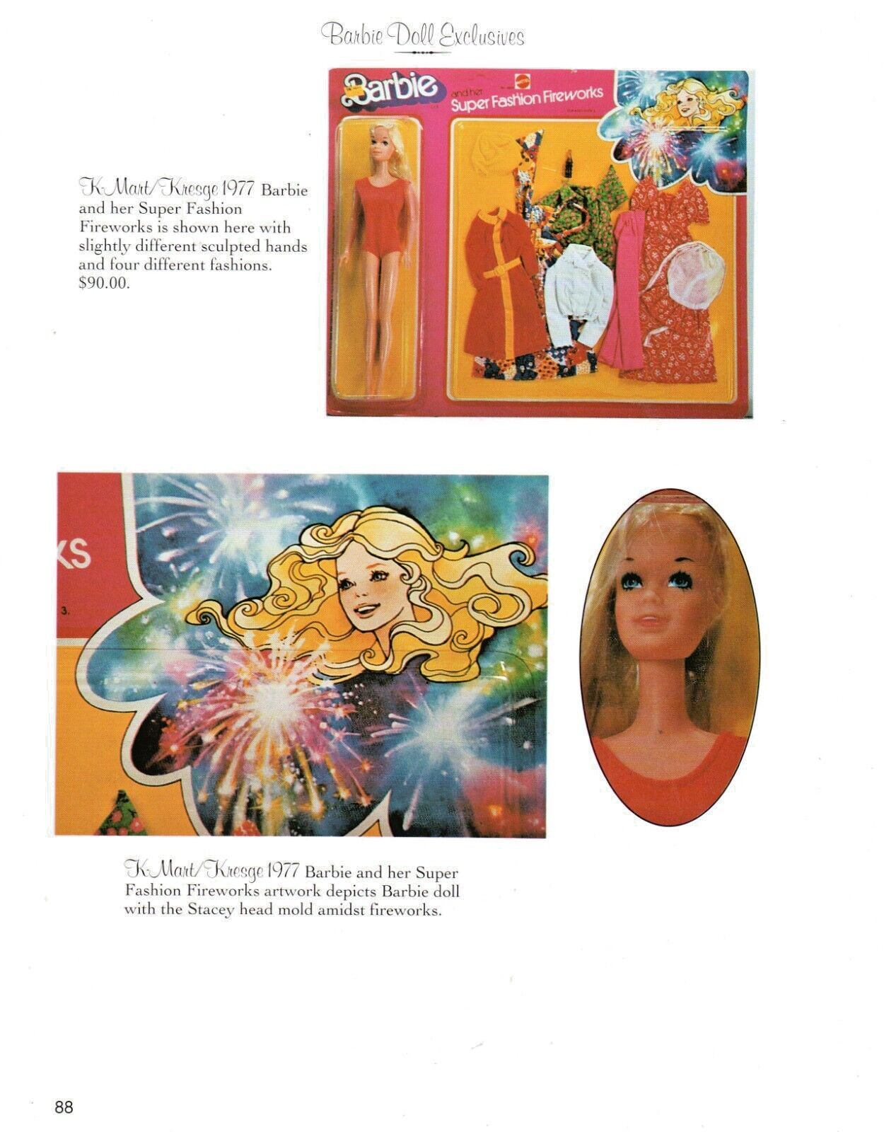 1977 FASHION FIREWORKS BARBIE Doll Character Toy Action Figure Pin-Up PRINT AD