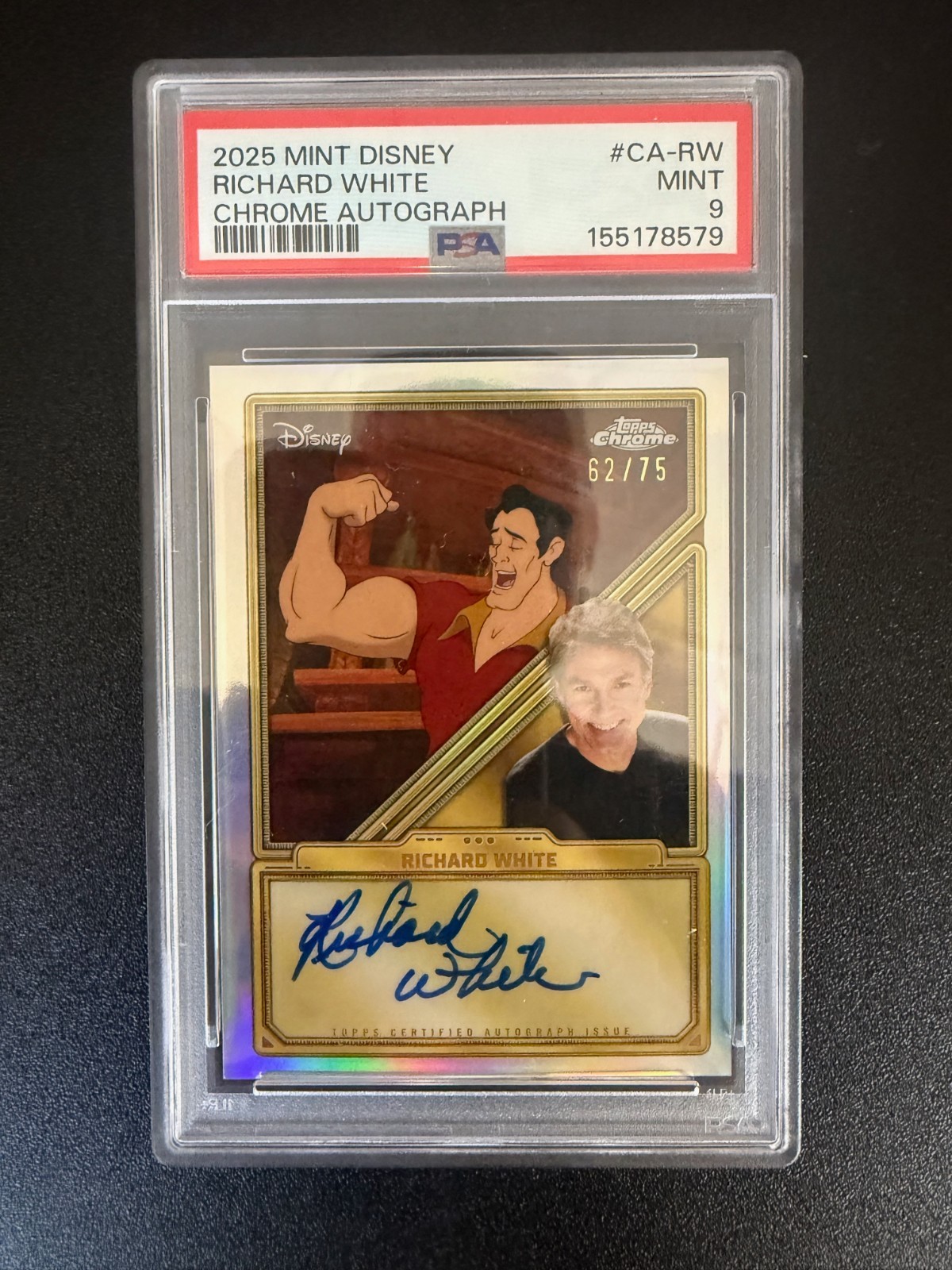 2025 Topps Disney Mint Richard White Gaston Chrome Autograph CA-RW /75 PSA 9