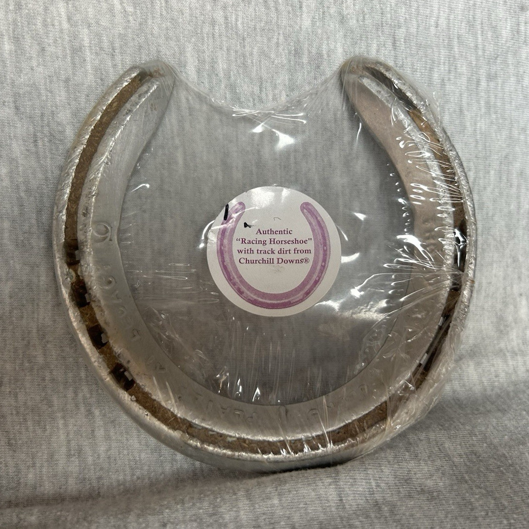 Authentic Racing Horseshoe w/ Churchill Downs Track Dirt, Western Americana