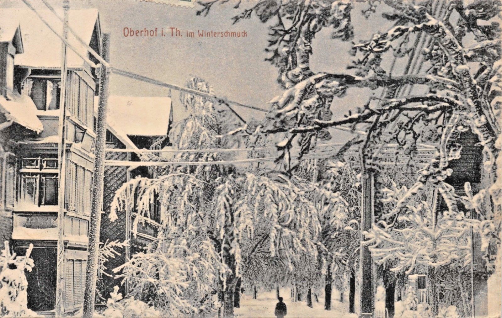 OBERHOF i THUR GERMANY WINTERSCHMUCK PHOTO POSTCARD
