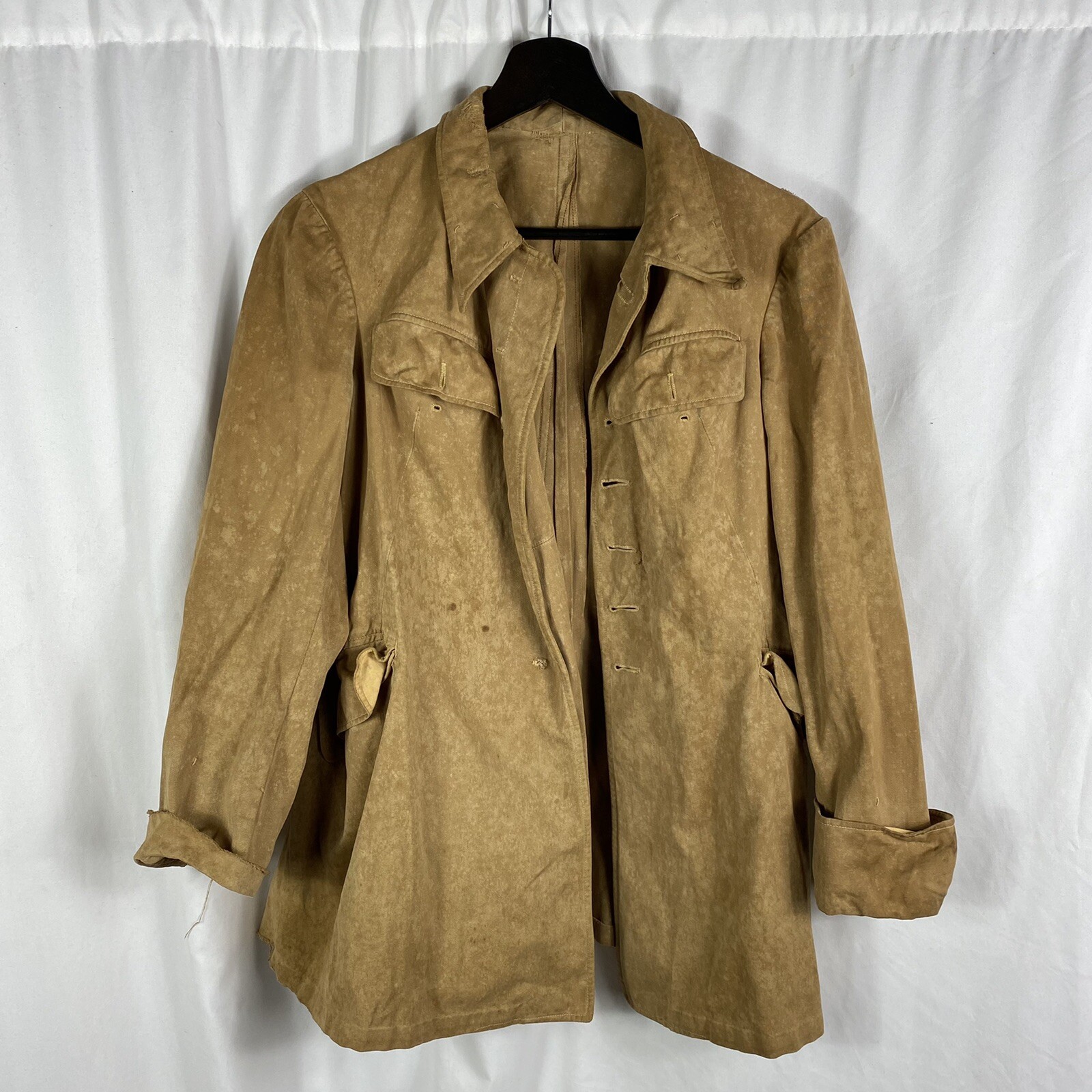 Original 1930s WWII French Colonial Linen Tunic Uniform