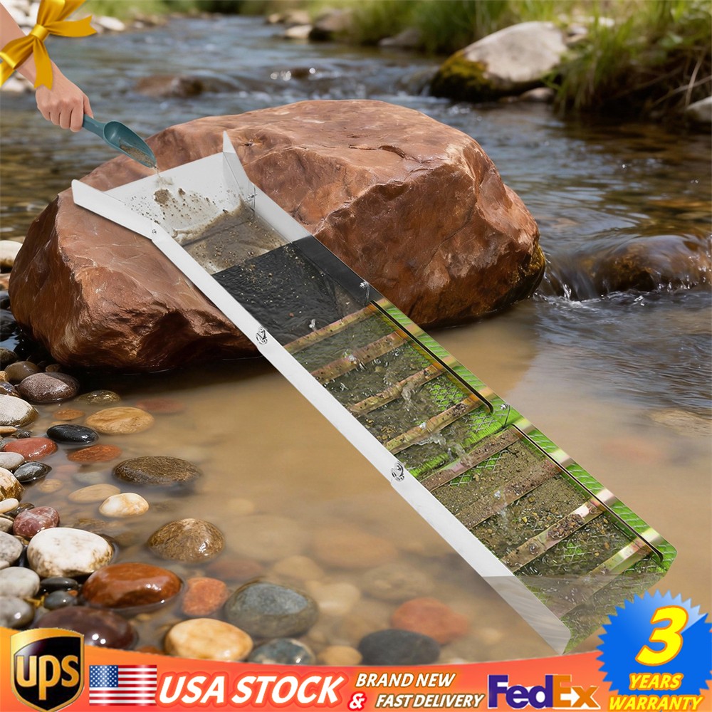 27Pcs Set Gold Panning Kit With Sluice Box 50\