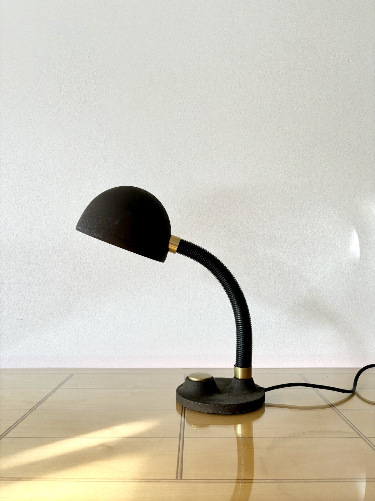 Vintage Table lamp, Hillebrand, 70s, Mid Century, Industrial, Bauhaus, Metal