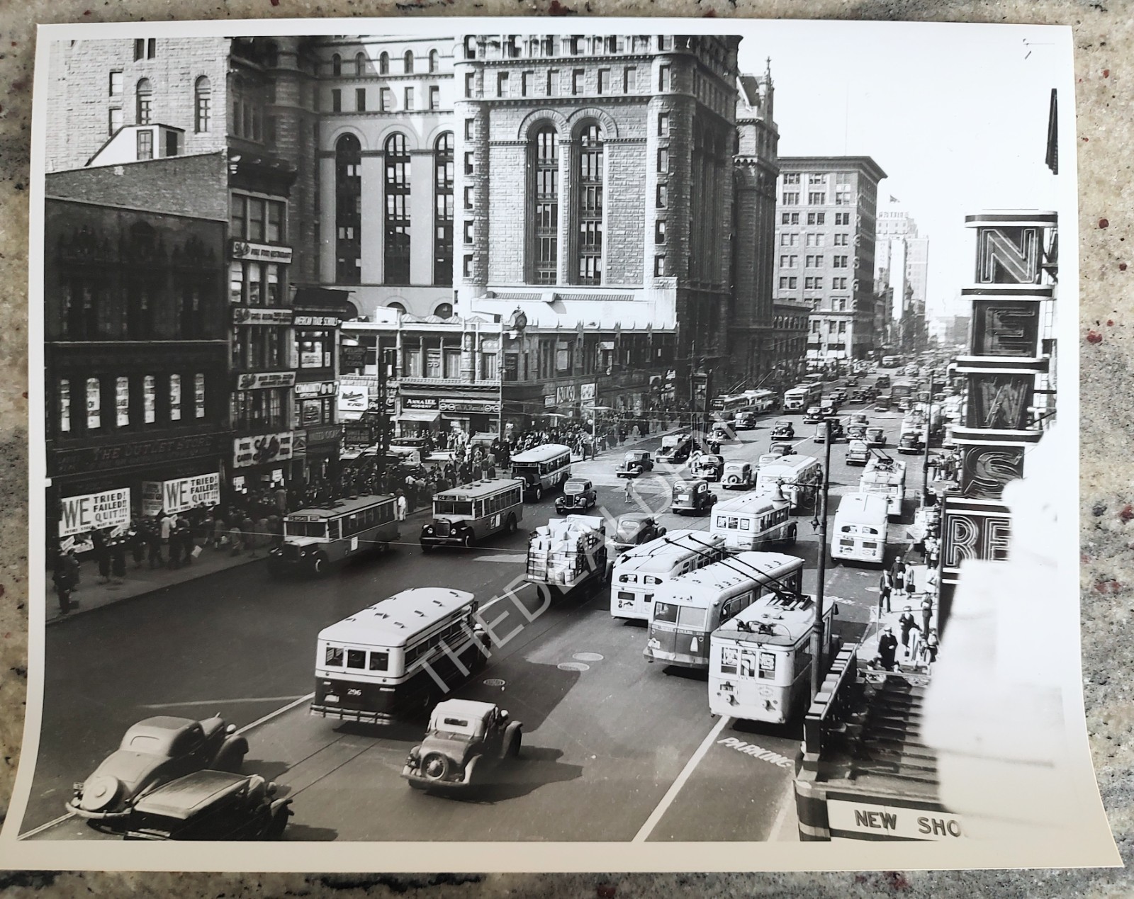 Photo Broad and Market Street Newark NJ c1930s 8x10