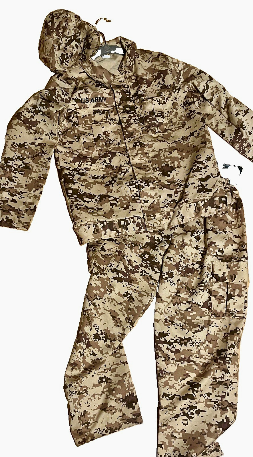 U.S. Army Digital Camouflage Uniform Set Jacket - Pants - Hat Halloween 10-12 C