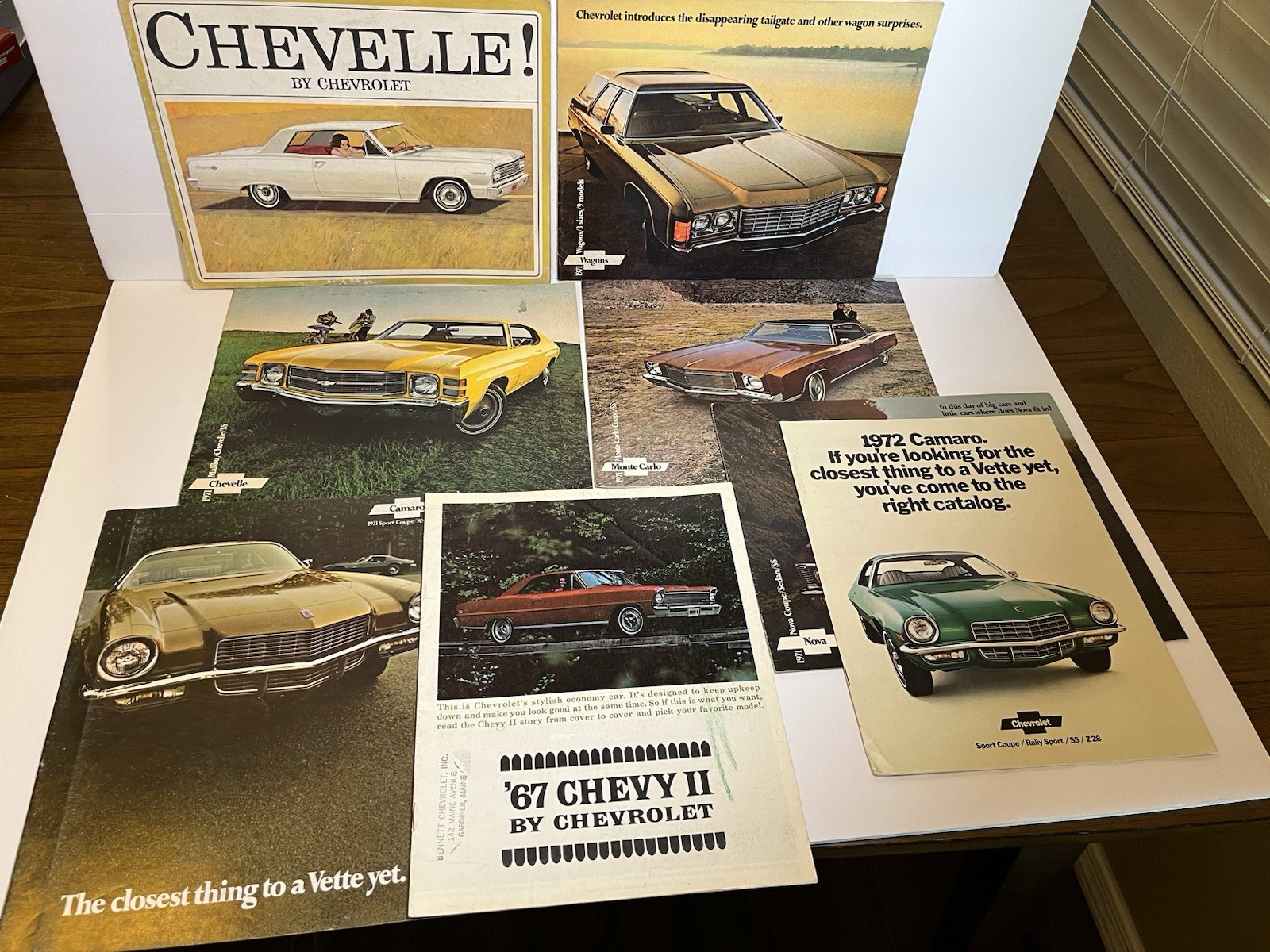 Vintage 1970's Chevrolet Sales Brochure Lot - Nova Camaro Chevelle Monte Carlo
