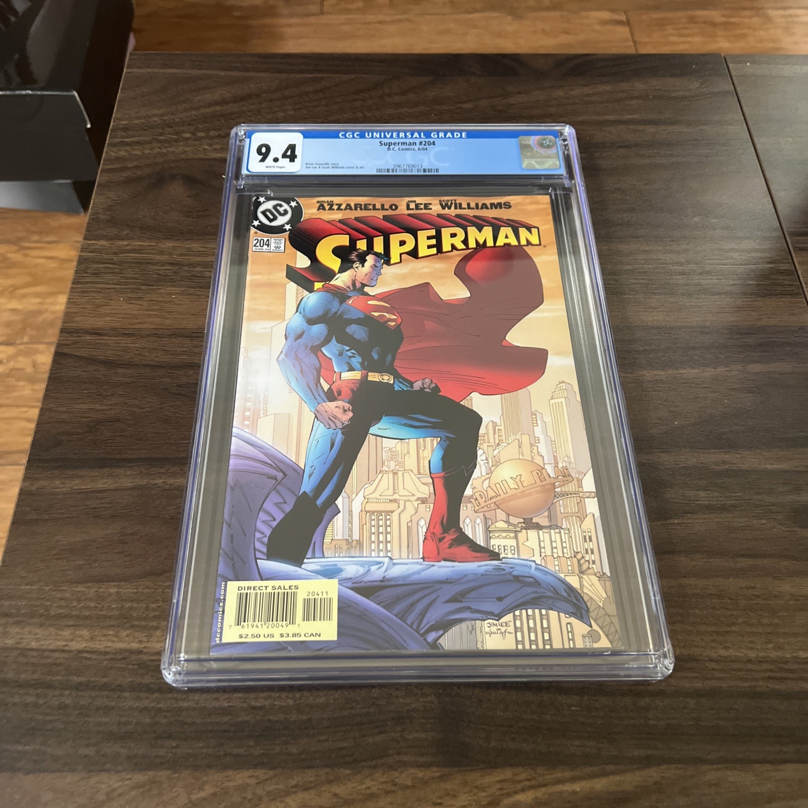 Superman #204 (DC Comics June 2004) Jim Lee Classic Cover CGC 9.4 NM 1st Print