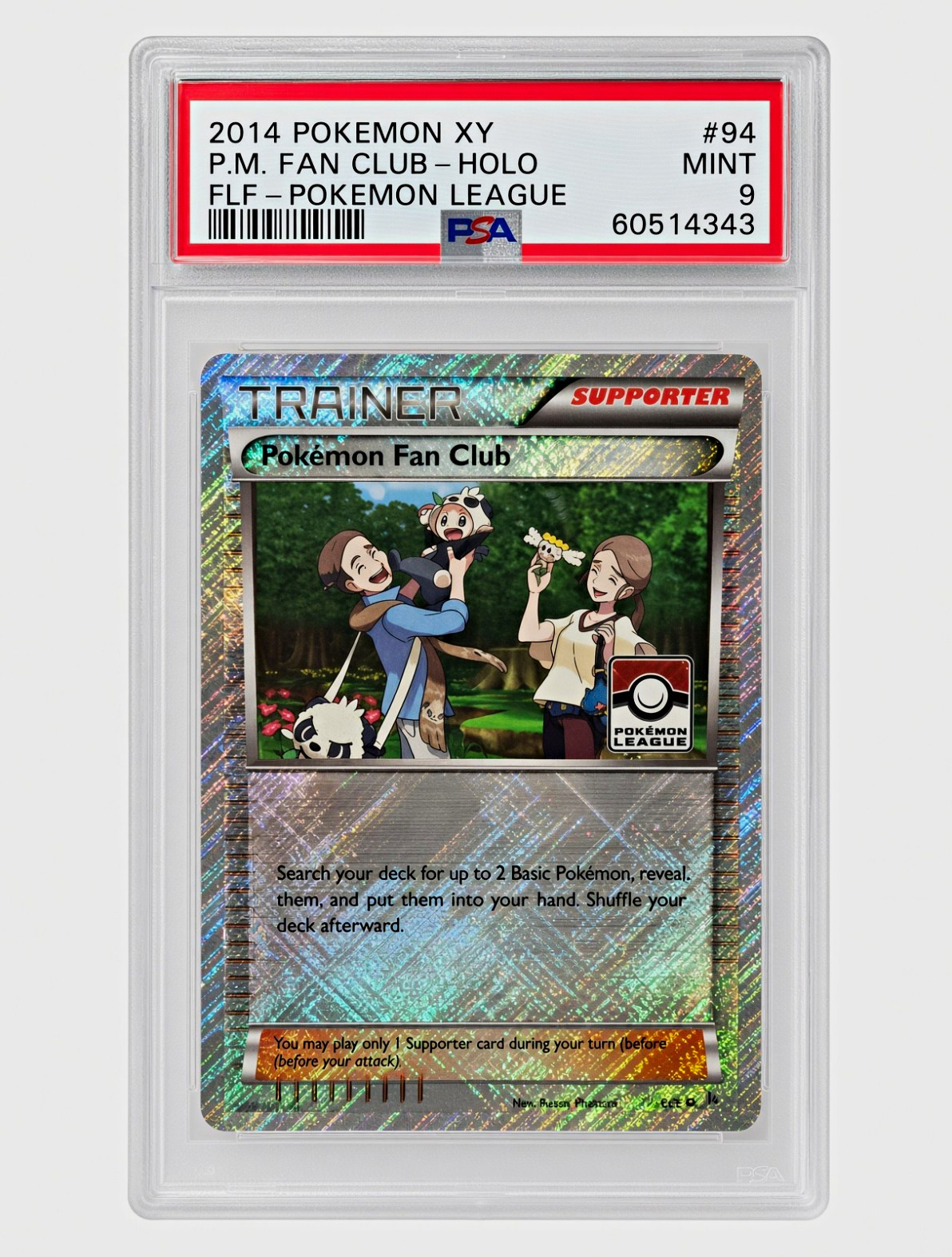 *LOW POP 8* Pokémon Fan Club Reverse Holo #94 XY Pokémon League Promo PSA 9