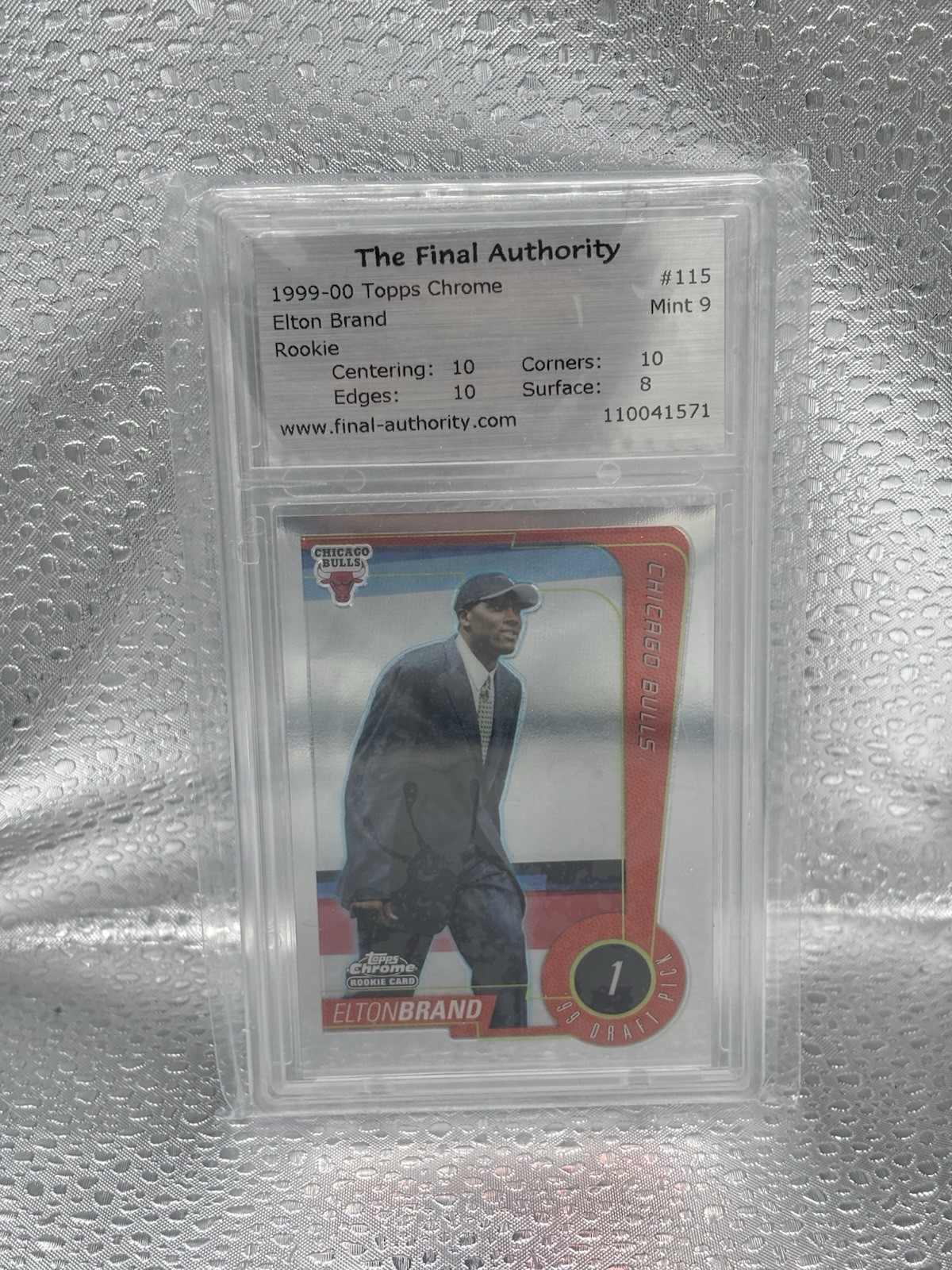 Topps 1999-00 Topps Chrome Elton Brand Rookie Card #115 Chrome 1999 mint 9 Bulls
