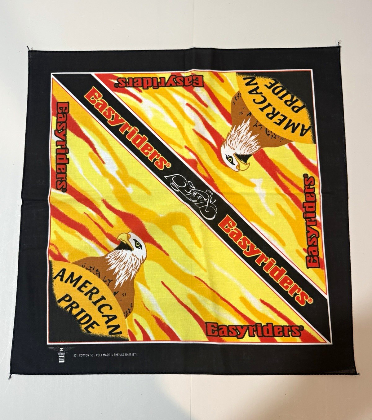 Vintage EasyRiders American Pride Eagle Print Bandana Officially Licensed 