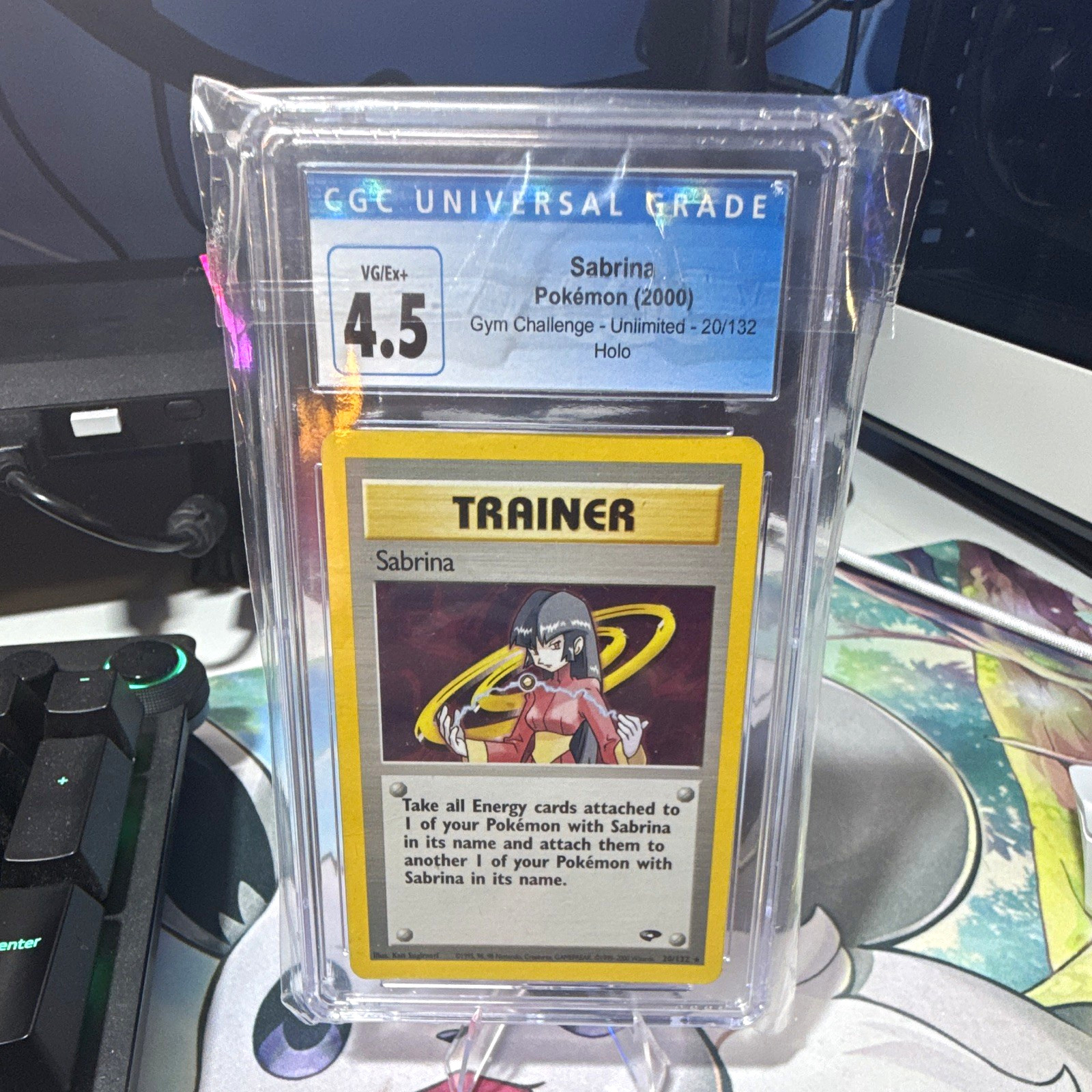 Wizards of the Coast 2000 Pokémon Gym Challenge Sabrina 20/132 Holo CGC 4.5