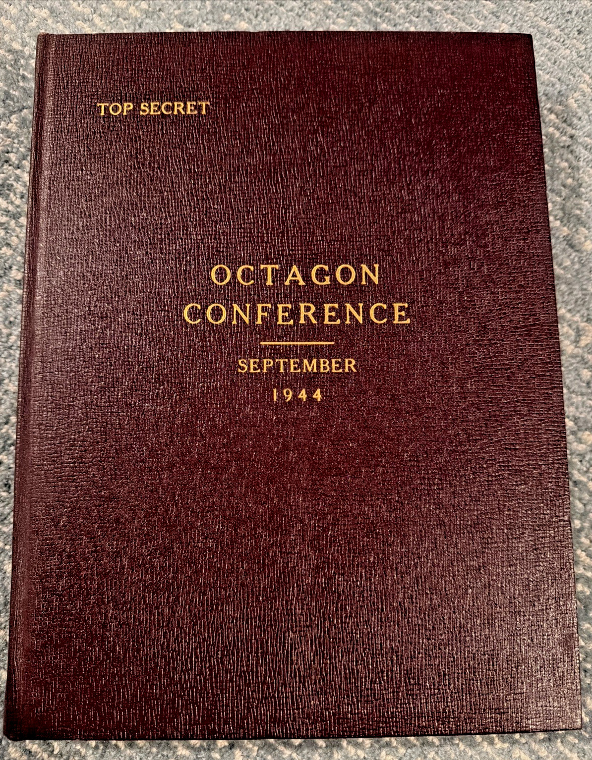 *ORIGINAL* 1944 WWII OCTAGON Quebec TOP SECRET D-Day OVERLORD CCS Copy 26