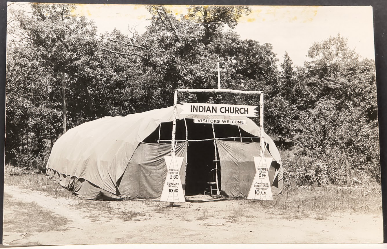 RPPC ~ canvas-covered tent labeled \