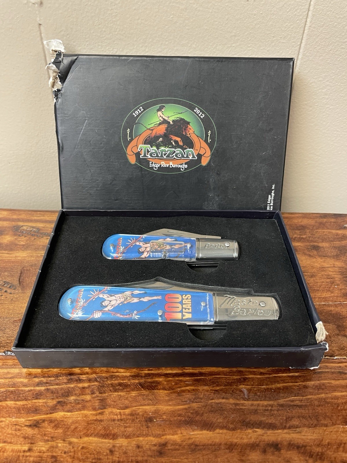 Tarzan 100th Anniversary Master Barlow Two Knife Set W/ Original Box