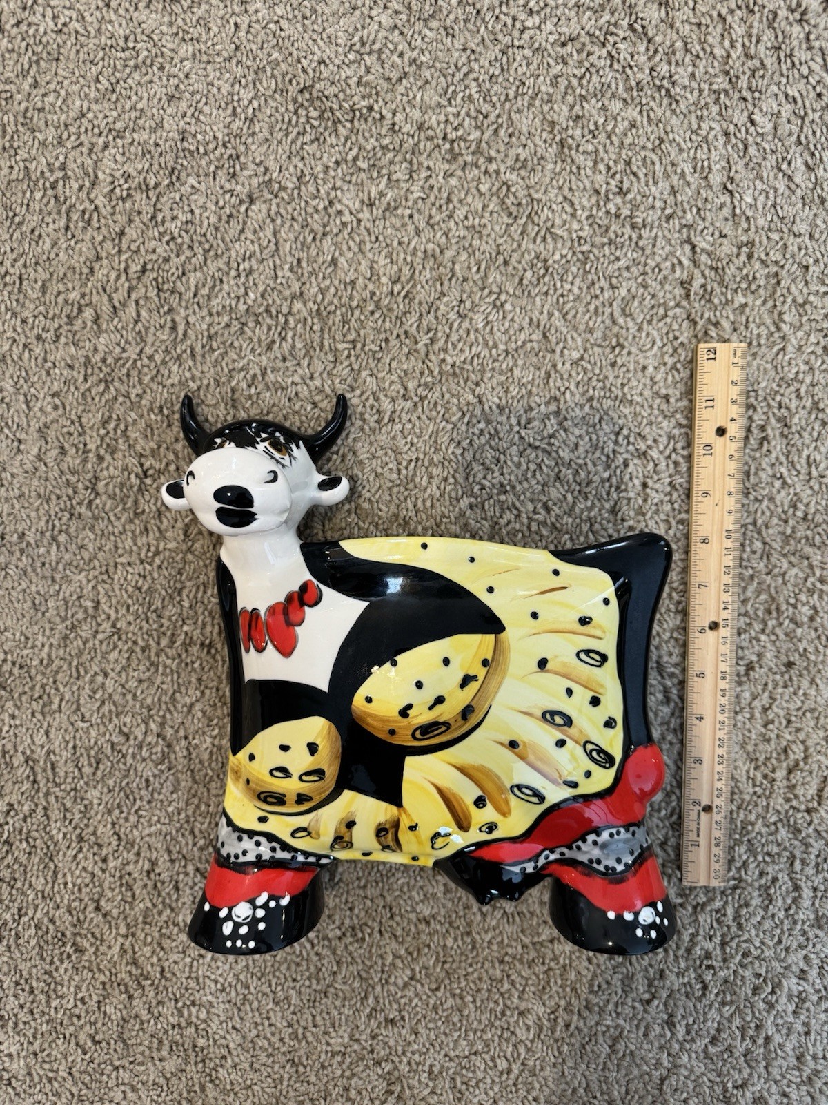 Anatoly Turov Cow Parade Matador Hand-Painted Ceramic Figurine Collectible Art
