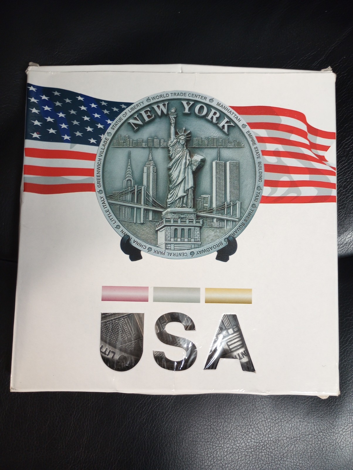 Vintage Pre 9/11 NYC Metal Plate 8