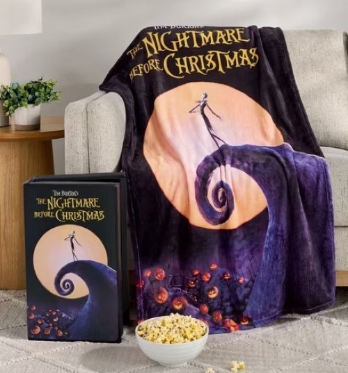 The Nightmare Before Christmas VHS Boxed Silk Touch Throw Blanket 50\