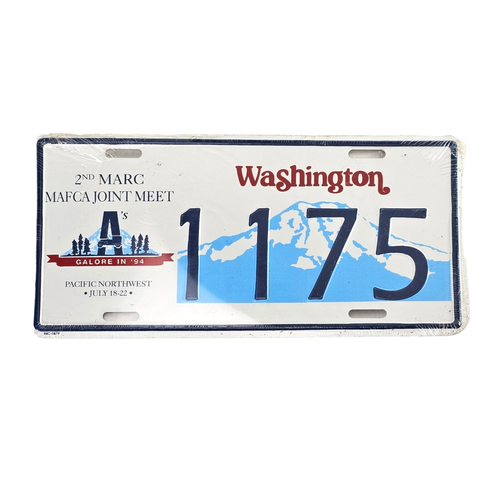 2nd Annual MAFCA Booster License Plate Model A Ford Club Washington NIP 6.5\