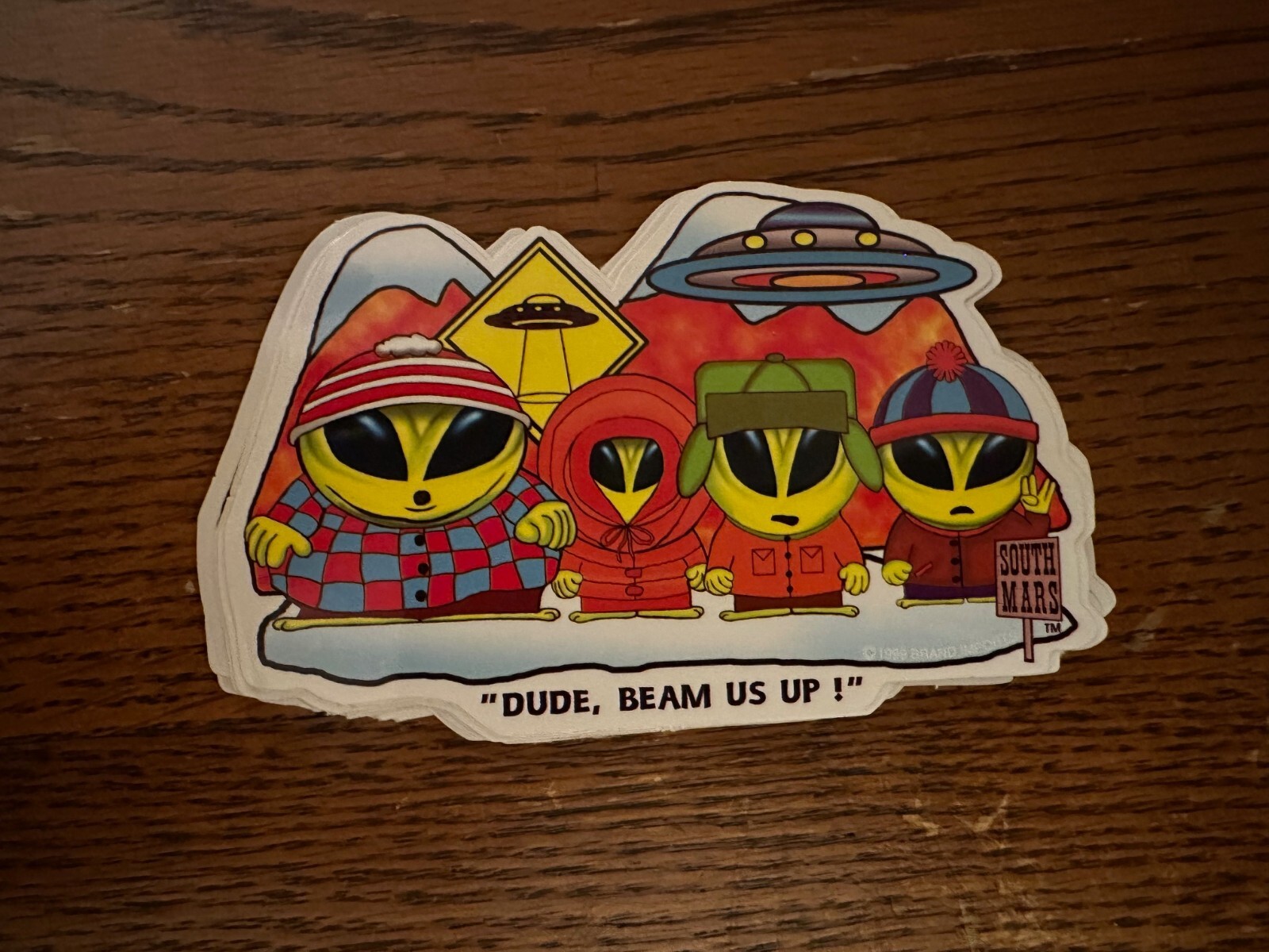 RARE Vintage South Mars Alien South Park Vending Machine Stickers New.