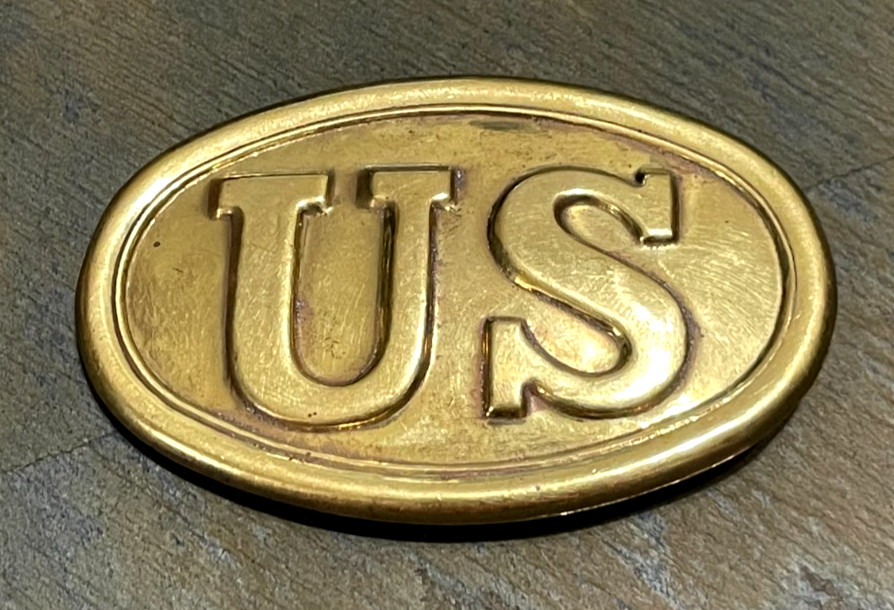 Vintage U.S. Civil War Union US Belt Buckle Brass Lead Filled